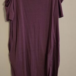 Purple Short Sleeve Dress